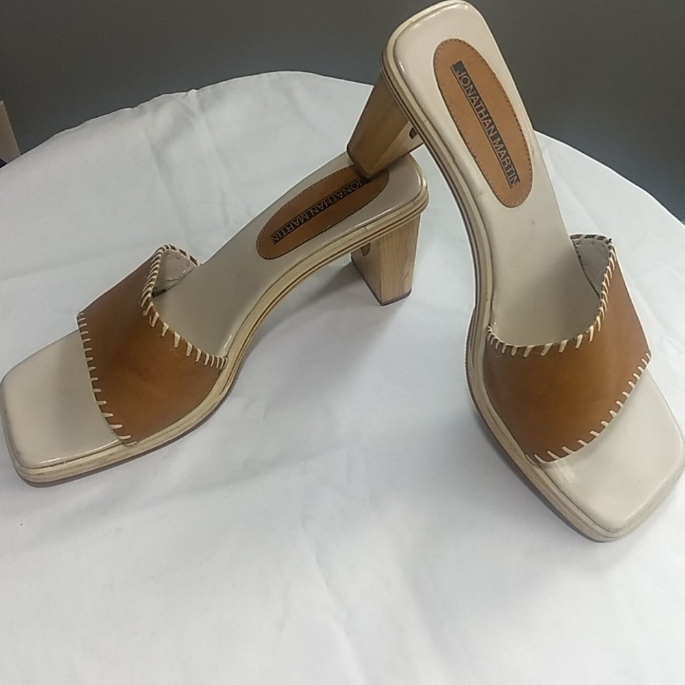 Jonathan Martin Leather and Wood Sandals